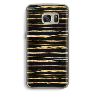 Gouden strepen: Samsung Galaxy S7 Transparant Hoesje