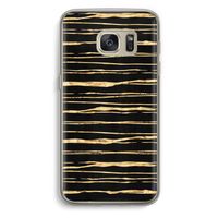 Gouden strepen: Samsung Galaxy S7 Transparant Hoesje