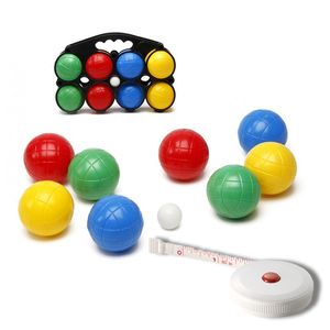 Jeu de boules set met 8 ballen + compact meetlint 1,5 meter