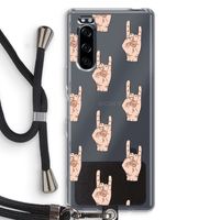 Rock: Sony Xperia 5 Transparant Hoesje met koord