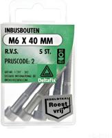 Inbusbout m6x40mm rvs 5st - Deltafix