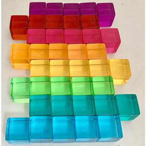 Papoose Toys Papoose Toys Bright Lucite Cubes/40pc