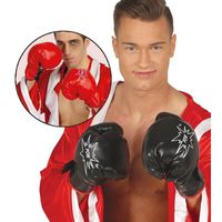 Rode verkleed bokser handschoenen voor volwassnen   -