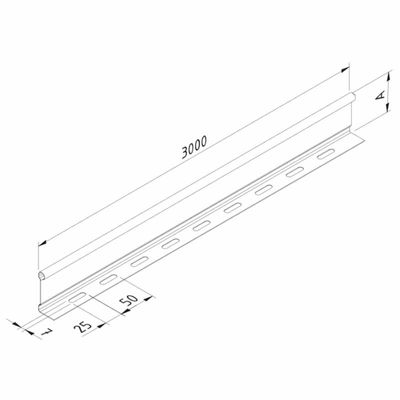 Scheidingsschot dipped-galvanised 3 meter