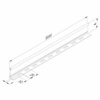 Scheidingsschot dipped-galvanised 3 meter