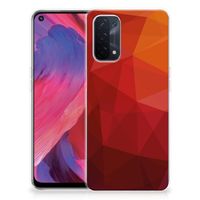 TPU Hoesje voor OPPO A74 5G | A54 5G Polygon Red - thumbnail