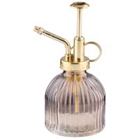 Arti casa Plantenspuit/vernevelaar van glas - 200 ml - lichtroze/goud - 16.5 cm   -