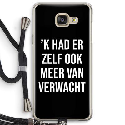 Meer verwacht - Zwart: Samsung Galaxy A5 (2016) Transparant Hoesje met koord
