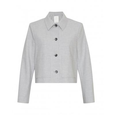 MSCH - Grijs | Dames | Blazer | Grijs | XXL | regular | Kamst mode
