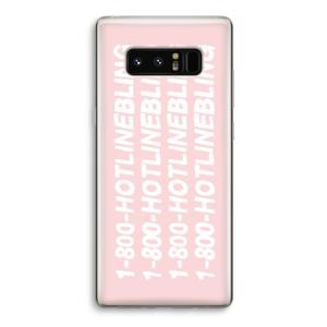 Hotline bling pink: Samsung Galaxy Note 8 Transparant Hoesje