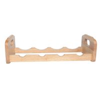 Wijnrek voor 4 flessen - hout kleur - stapelbaar - 45 x 22 x 12 cm Wijnrek voor 4 flessen - hout kleur - stapelbaar - 45 x 22 x 12 cm