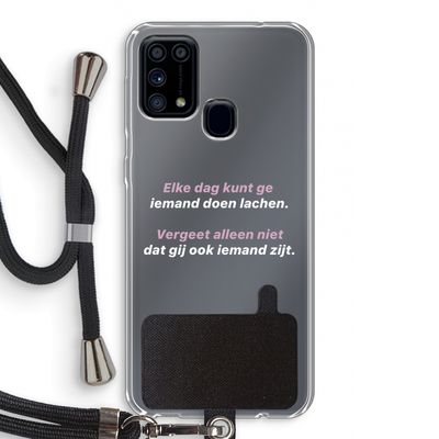 gij zijt ook iemand: Samsung Galaxy M31 Transparant Hoesje met koord