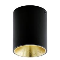 Eglo Led plafondspotPolasso Round 10cm zwart met goud - 94502
