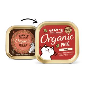 Lily's kitchen cat organic beef pate (19X85 GR)