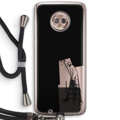 Musketon Painter: Motorola Moto G6 Transparant Hoesje met koord