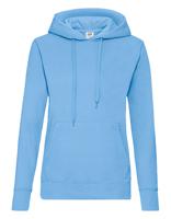 Fruit Of The Loom F409 Ladies´ Classic Hooded Sweat - Sky Blue - XL - thumbnail