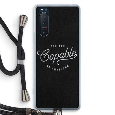Capable: Sony Xperia 5 II Transparant Hoesje met koord