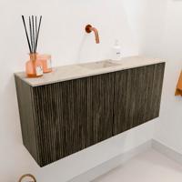Toiletmeubel Mondiaz Joya Dlux | 90 cm | Meubelkleur Shadow | Faye wastafel Frappe Wasbak Midden | Zonder kraangat(en)