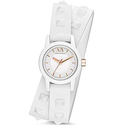 Horlogeband Armani Exchange AX6023 Leder Wit 12mm