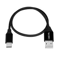 LogiLink CU0139 USB-kabel 0,3 m USB 2.0 USB A USB C Zwart - thumbnail