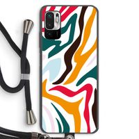 Colored Zebra: Xiaomi Redmi Note 10 5G Transparant Hoesje met koord