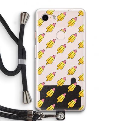 Waterijsjes: Pixel 3 Transparant Hoesje met koord