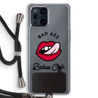 Badass Babes Club: Oppo Find X3 Transparant Hoesje met koord