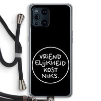 Vriendelijkheid: Oppo Find X3 Pro Transparant Hoesje met koord