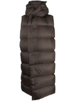 Rick Owens gilet matelassé à capuche - Marron