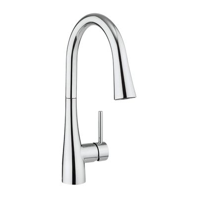 Crosswater Cook keukenkraan enkele bediening met flexibele uitloop met handdouche met verdekte bediening chroom CO714DC