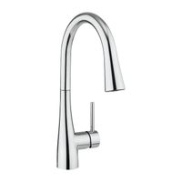 Crosswater Cook keukenkraan enkele bediening met flexibele uitloop met handdouche met verdekte bediening chroom CO714DC