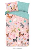 Good Morning Kinderdekbedovertrek "paarden" - Multi - (140x200/220 cm) - Katoen
