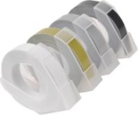 Desq tape voor lettertang 9 mm, traditioneel, blister van 4 kleuren