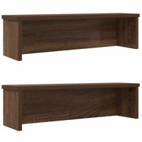 VidaXL Keukenrekken stapelbaar 2 st 60x15x16 cm bruin eikenkleur