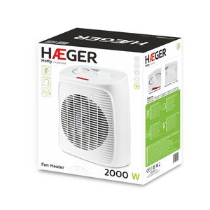 Haeger FH-200.014A electrische verwarming Binnen Wit 2000 W Ventilator elektrisch verwarmingstoestel