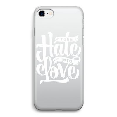 Turn hate into love: iPhone SE 2020 Transparant Hoesje