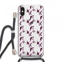 Musketon Unicorn: iPhone XS Max Transparant Hoesje met koord