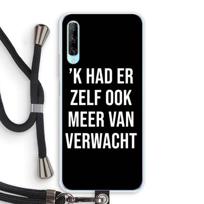 Meer verwacht - Zwart: Huawei P Smart Pro Transparant Hoesje met koord
