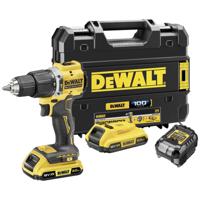 DEWALT DCD100YD2T-QW Accu-klopboor/schroefmachine 2 snelheden Brushless, Incl. 2 accus, Incl. lader, Incl. koffer - thumbnail