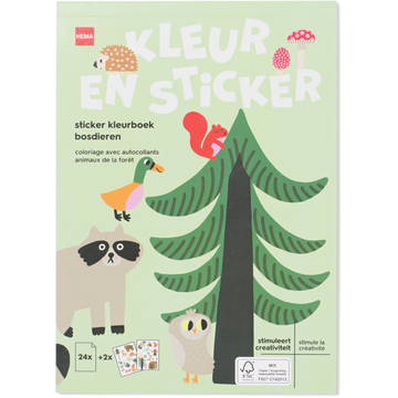 HEMA A5 kleurboek met stickers bos bij Jumbo