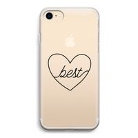 Best heart black: iPhone 7 Transparant Hoesje