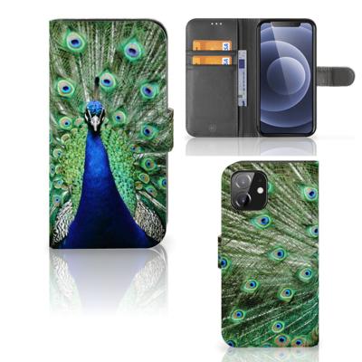 iPhone 12 | 12 Pro (6.1") | Telefoonhoesje | Met pasjeshouder | Pauw