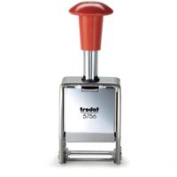 Trodat nummerstempel 5756/M, metaal, zwarte inkt