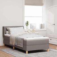 Boxspringbed met matras met hoofdeinde Taupe 90 x 190 cm Stof