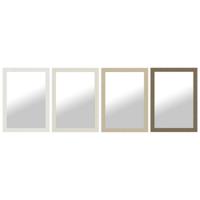 Wandspiegel DKD Home Decor Bruin Zwart Donker grijs Ivoor 70 x 2 x 97 cm (4 Stuks)