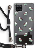 Vogeltjes: Samsung Galaxy A12 Transparant Hoesje met koord