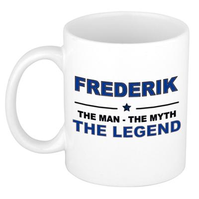 Frederik cadeau mok - man myth legend - naam koffiemok - 300 ml - collega - vaderdag