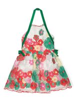 MARLO robe courte Candy Cane à fleurs brodées - Multicolore