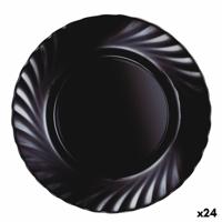 Dinerbord Luminarc Trianon Black Zwart Glas Ø 24,5 cm (24 Stuks)