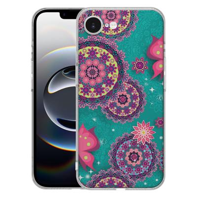 TPU Hoesje iPhone 16e - Cirkels en Vlinders Backcover TPU Hoesje iPhone 16e - Cirkels en Vlinders Backcover